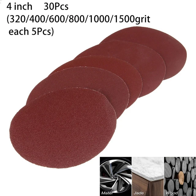 Versatili cuscinetti lucidanti 100 mm 30 pz set carta vetrata per lucidatura di