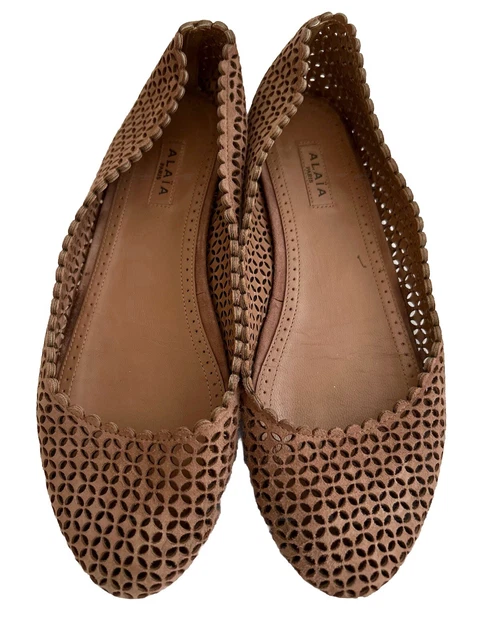 Laser Cut Suede Ballet Flats