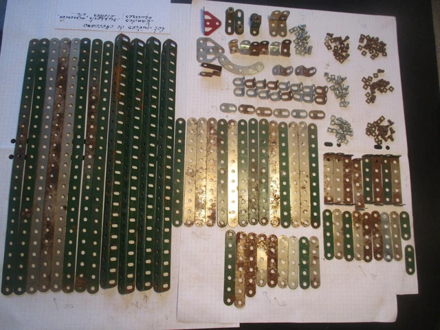 Meccano et compatible - plaques, cornières et profils jaunes