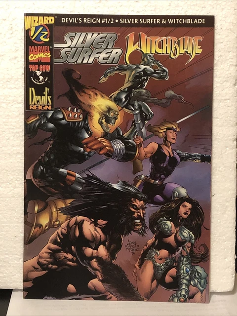 WIZARD/TOP COW, MARVEL, DEVIL'S REIGN 1/2, Silver Surfer, Witchblade, NM, 1997