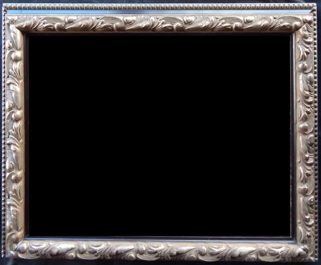 Silver Ornate Carved Wood Picture Frame 23, 5/8 x 29 in, Viewing SZ 18 x 23.5 in