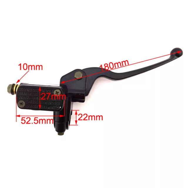 Front Right Master Cylinder Hydraulic Brake Lever For Dirt Pit Bike ATV Quad