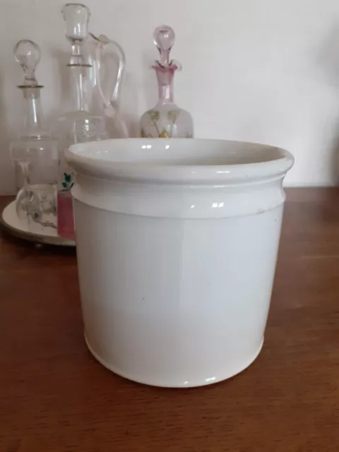 ANCIEN POT A CONFITURE OU GRAISSE EN CERAMIQUE moulin des loups
