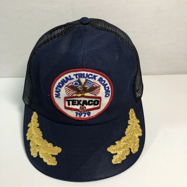 1979 Texaco National Truck Roadeo Gold Oak Leaf Baseball Cap - Used, Snapback