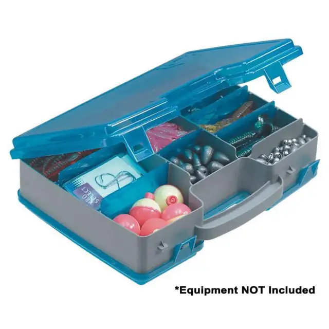 PLANO FISHING TWO-SIDED Tackle Box Organizer, Blue, Large $15.01