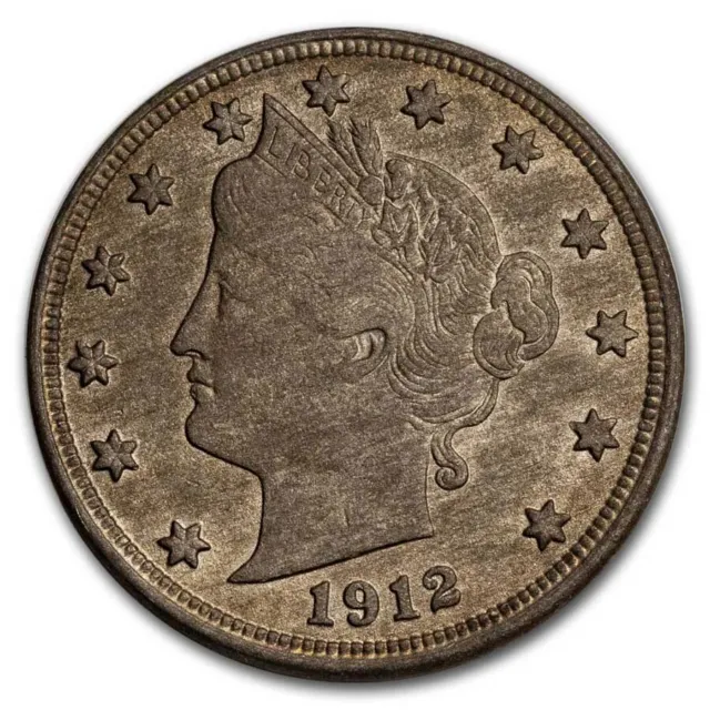 1912-D Liberty Head V Nickel VF Details