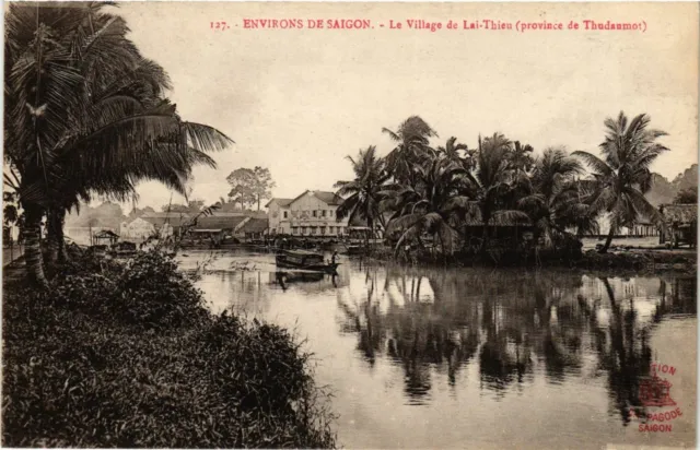 CPA AK INDOCHINA Env.de Saigon Le Village de Lai-Thieu VIETNAM (957111)
