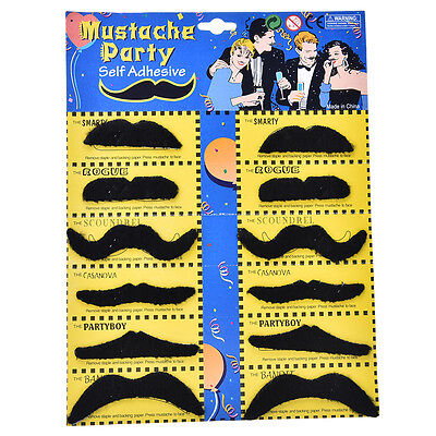 déguisements et performa Multicolore Pour fête costumée AONAT Lot de 48 moustaches autocollantes Style amusant fête d'anniversaire 