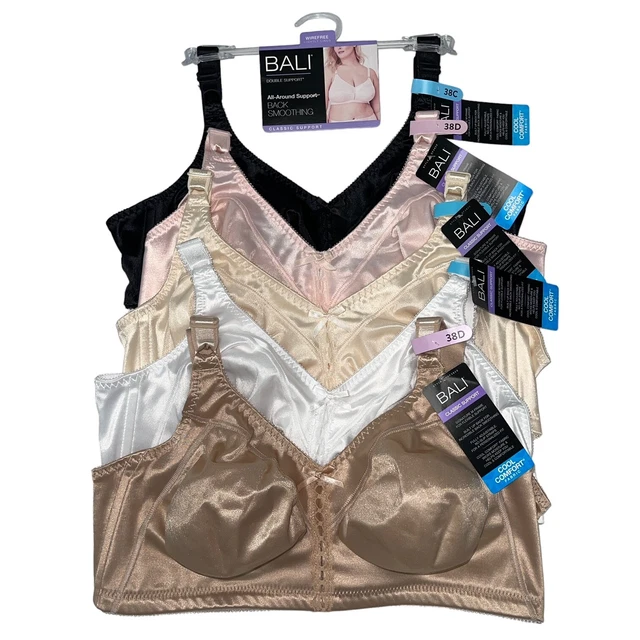 BALI BRA WIREFREE Back Smoothing Lightweight Cool Comfort Double