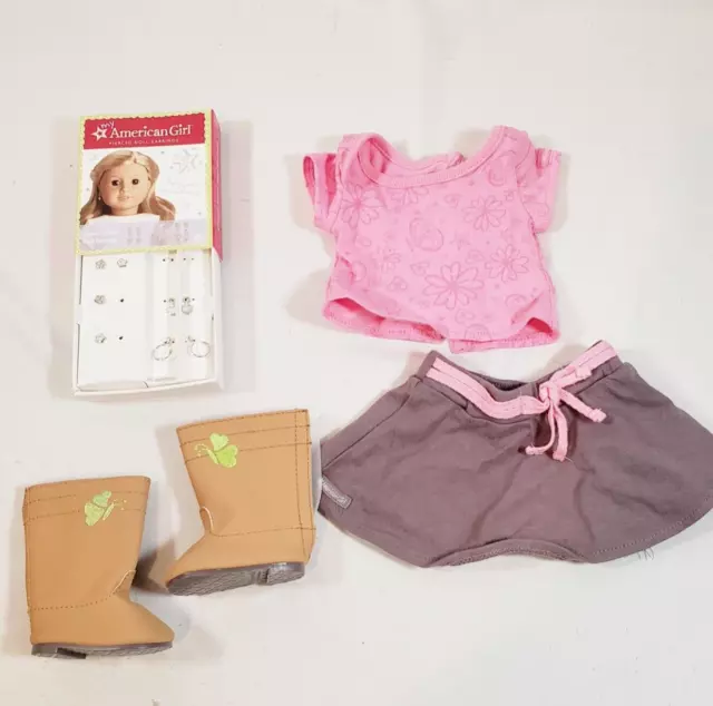 18" American Girl Doll True Spirit Meet Outfit + 4 Pairs of Earrings w/ Boots