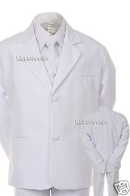 New White Formal Suit Of Baby Kid Teen Boy For Wedding 1St Communion Baptism
