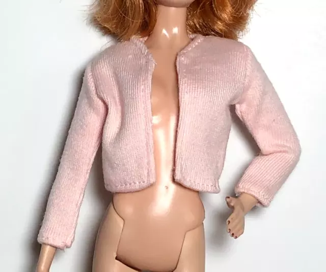 Barbie Doll Clothes FASHION AVENUE Pale Pink Sweater Genuine Mattel J308