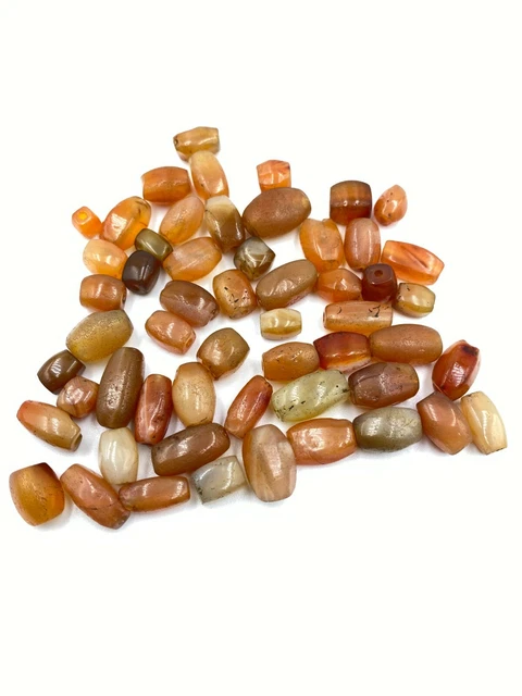Old Antique Indo Tibetan Himalayan Culture Jewelry Carnelian Amulet Beads Mala