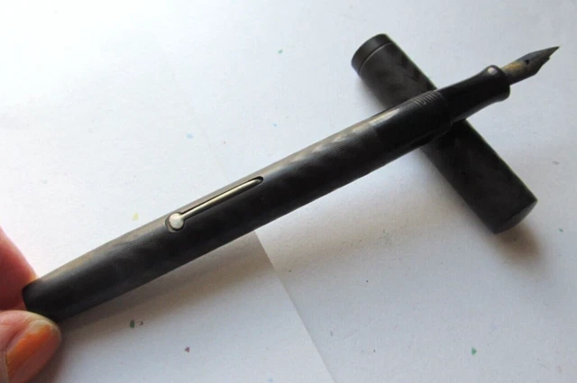 Antique Aiken LAMBERT Capitol Cabinet FOUNTAIN PEN 14Kt Nib ESTATE Condition