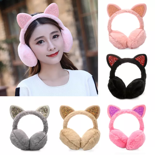 Earflap Headband Winter Warm Earmuffs Cat Ears Ear Warmers for Cold Weather