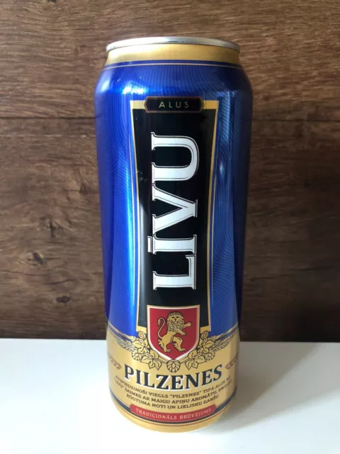 LIVU Pilzenes Alus Beer Empty Can 0.5L Bottom opened! from Ukraine