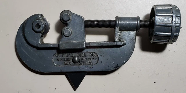 Vintage Superior Tool Co. Pipe Cutter 1/8"  to 1 1/8" inch Made in Cleveland OH