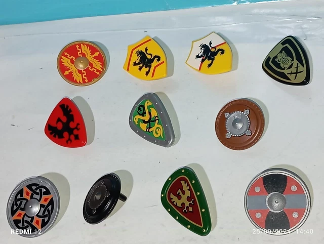 Boucliers Roule PLAYMOBIL Pour Chevaliers – Médiévaux, Gaulois, Vikings, Arabes | Lot De 3