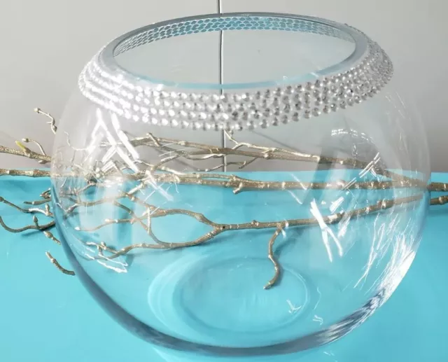 Clear Bubble Bowl vase, fish bowl or round center piece bowl