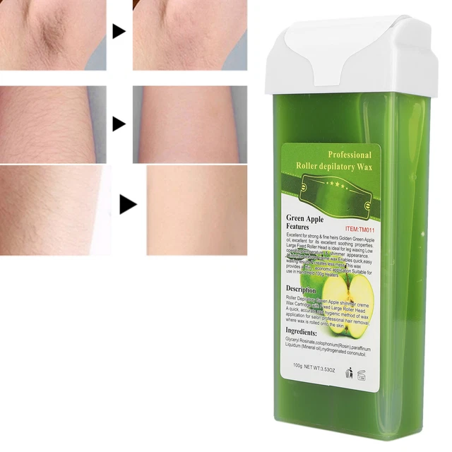 (Manzanas verdes) 100 g calentador depilatorio cera rodillo profesional cera depilatoria TDM