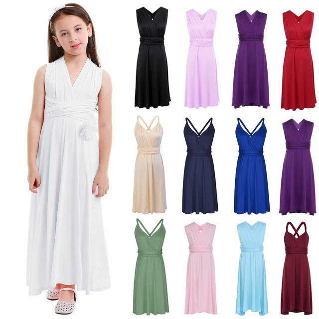 Abito Sposa Multiway Ragazza Fiori Convertibile Bambini Abito Lungo Sposa