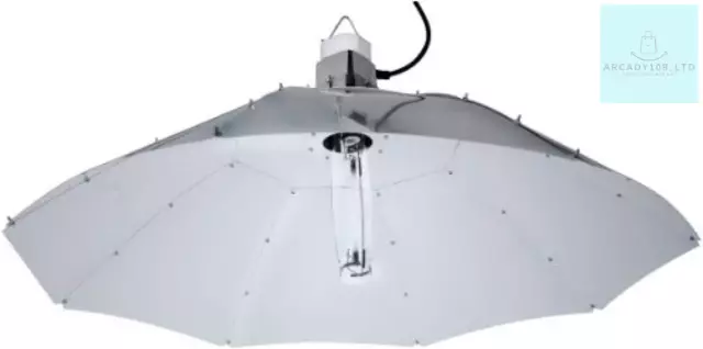 Hydroponics Argento 100cm Riflettore Parabolico 250w 400w 600w HPS Ombra Luce Grow