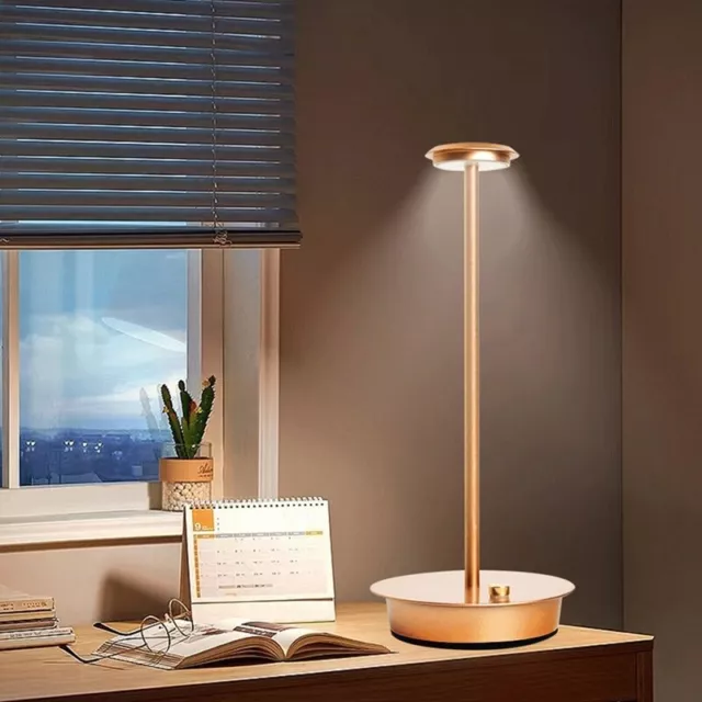 Lampe de Bureau Rechargeable éTanche en MéTal LED Lampe de Table en MéTal à1498