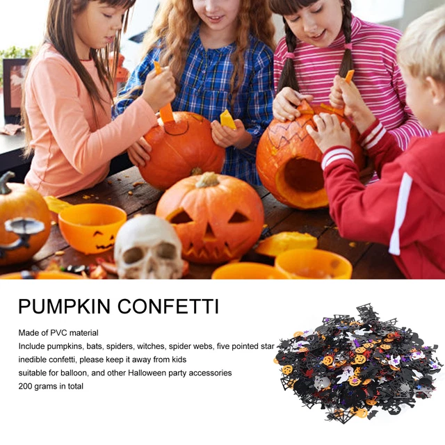 Confeti de Halloween 200 g PVC Halloween calabaza confeti para fiesta baby shower