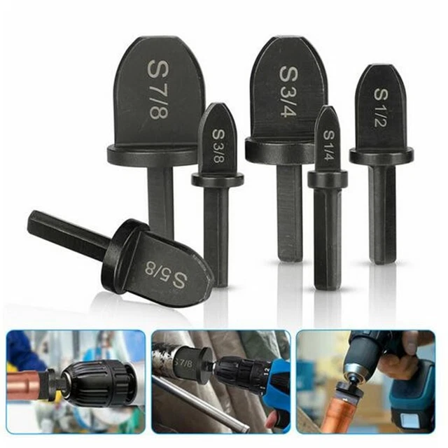 Kit D'évasement électrique Pour Tubes Cuivre – 5 Tailles (1/4" à 3/4"), Batterie 2200 MAh, Angle 45°