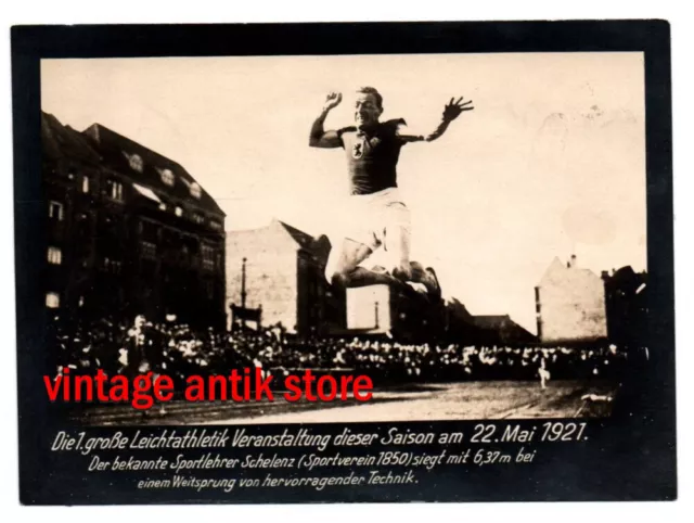 Foto Atletismo 1921 Salto de Longitud Sportlehrer Schelenz Deporte Fotografía