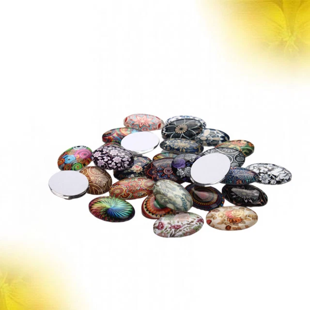 20 Pcs Dichroic Glass Cabochons Cabochons Jewelry Making Jewelry Cabochons