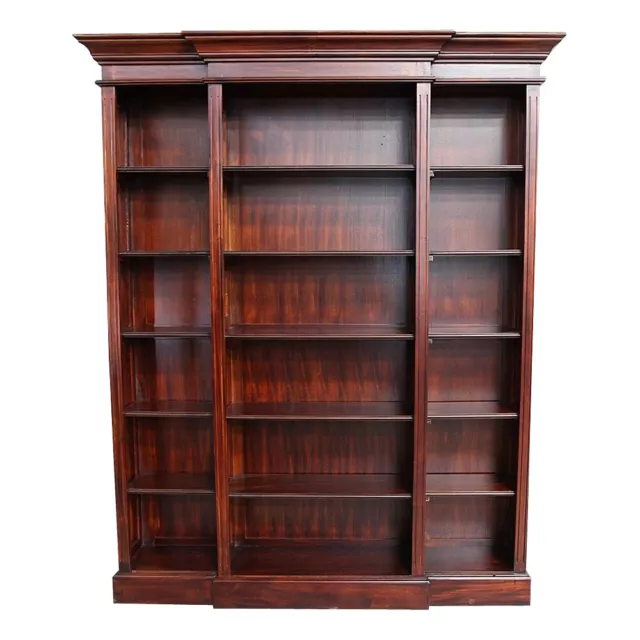 Solid Mahogany Wood Large Bookshelf Antique Design New