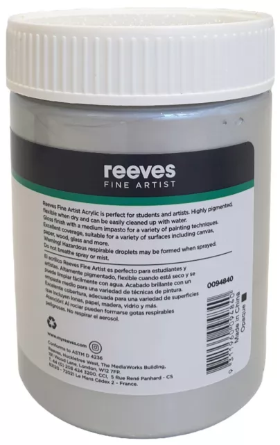 Reeves Acrylic Fine Artist Paint Large 500ml Tubs 2