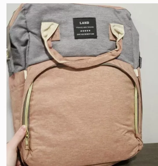 Land Traveling Share Diaper Bag Backpack Pink 8