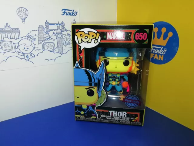 Funko Pop Marvel Thor #650 Black Light Special Edition Bobble Head New