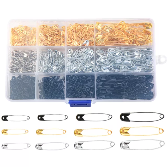 540pcs For Clothes 4 Sizes With Box Heavy Duty Craft Steel Wire Safety Pin Set
