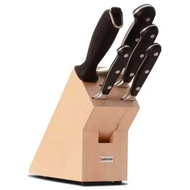 Wusthof Classic Knife Block Set Inc. 20cm Carving Knife | 6 Piece