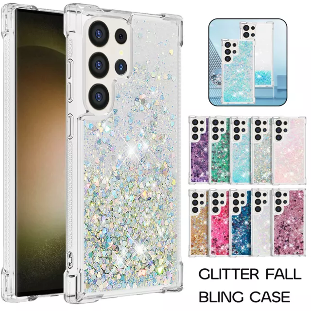 Case For Samsung S24 ultra S23 S22 FE Plus Shockproof Glitter Cove