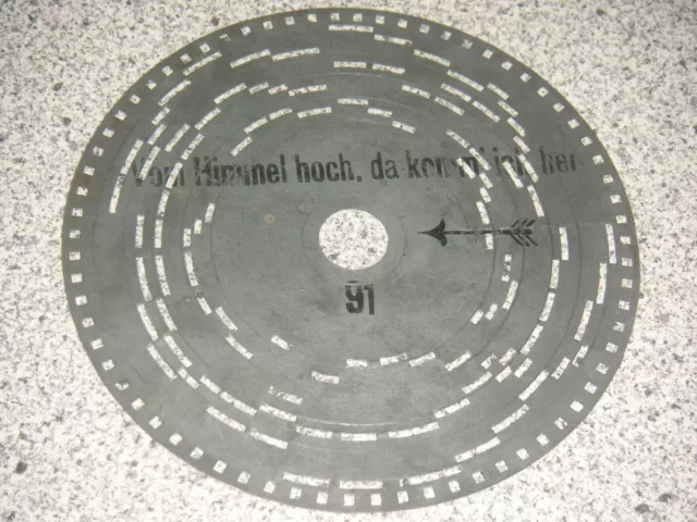 Vom Himmel hoch Diana Platte 16,4cm Lucia Organett Ella Drehorgel music box disc