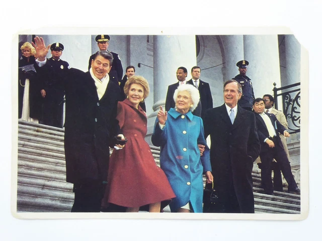Ronald Reagan George Bush Nancy Barbara Original 5x7 Promo Photo