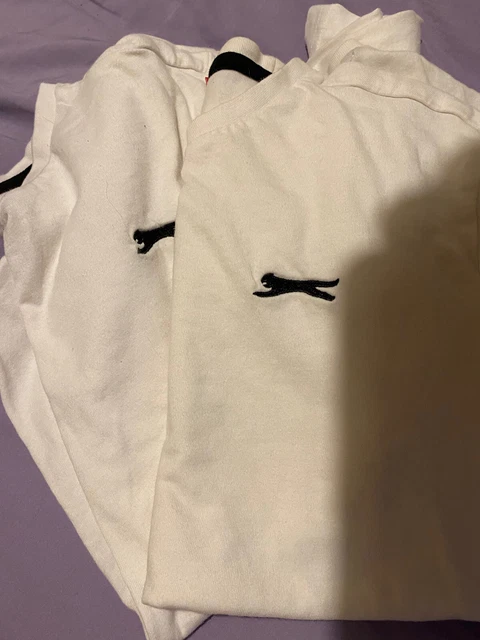 Due T-shirt Slazenger bianche 13 anni senza marchi per sport