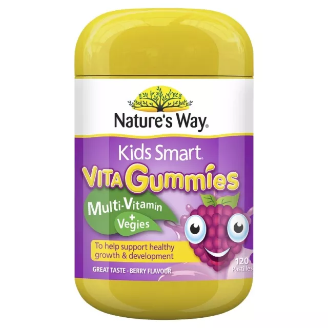 Nature's Way Kids Smart Vita Gummies Multivitamin + Vegies 120 pastilles