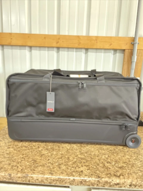 NWT Tumi 117163-1041 Alpha 3 Large Split 2 Wheel Duffel - Black ~