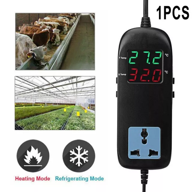 Controller temperatura display digitale LED per impianti di riscaldamento e raff