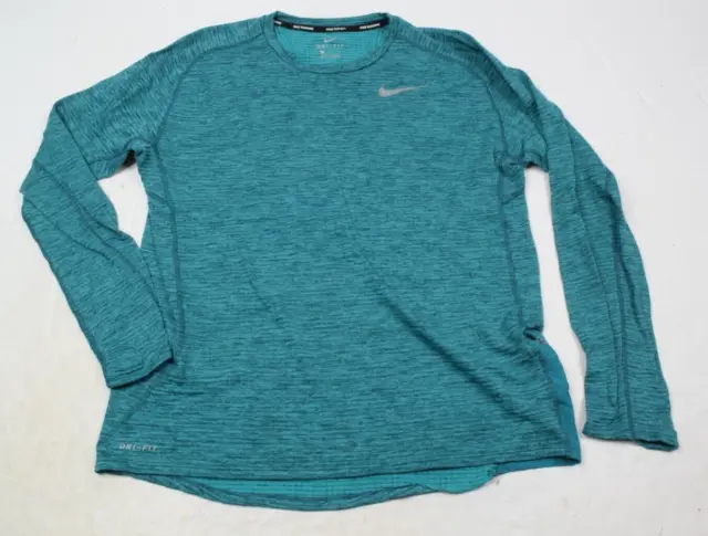 Nike Running Sphere Element Thermal Top Mens Large Blue Long Sleeve Active