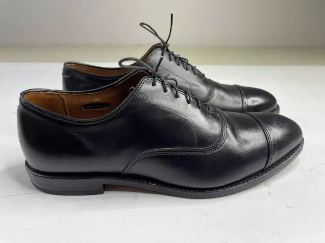 Allen Edmonds Park Avenue 5615 Mens Black Leather Oxford Cap Toe Shoes 10 EEE