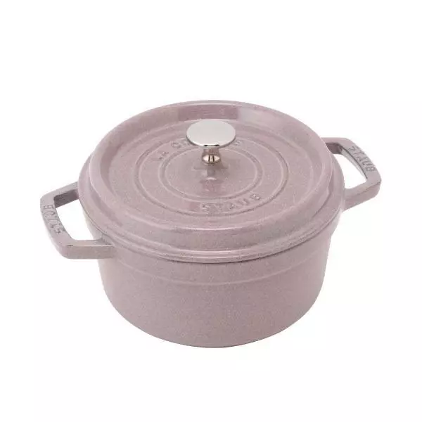 STAUB Pico Cocotte Round 20cm Two Handed Chiffon Rose Pot Iron Cast