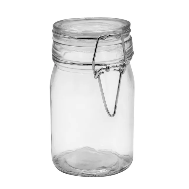 Air Tight Glass Jar 240ML Clip Lock Lid Food Storage preserving Container Bottle 2