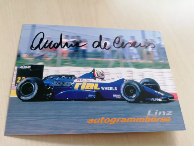 Andrea De Cesaris - Formel 1 - Orig. Autogrammkarte - Signed!