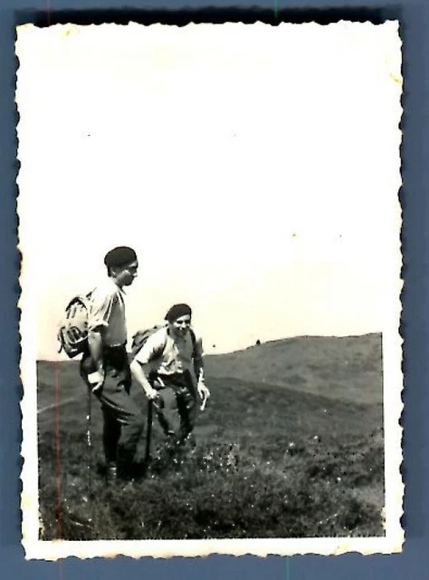 France, Sable du Prarion et Chaîne d&#039;Aravis au fond  Vintage silver print.